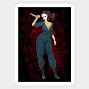 Halloween Horror Girl Sticker